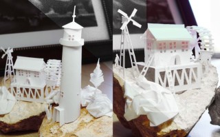 超简单手工建筑模型教程：用石头DIY迷你风车和灯塔