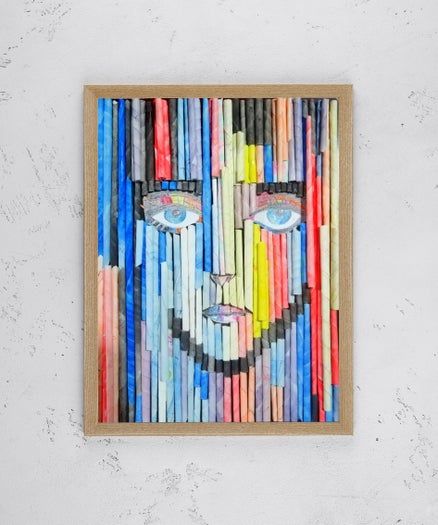 用废纸DIY人脸拼贴画的环保手工教程-第2张图片-趣作屋