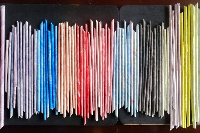 用废纸DIY人脸拼贴画的环保手工教程-第16张图片-趣作屋