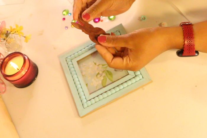 一元店材料DIY春日风格相框手工教程-第13张图片-趣作屋