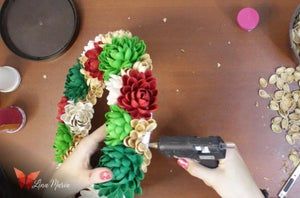 低成本开心果壳圣诞花环DIY教程-第33张图片-趣作屋