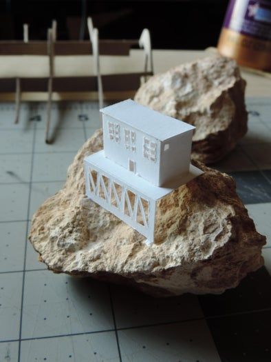 超简单手工建筑模型教程：用石头DIY迷你风车和灯塔-第14张图片-趣作屋