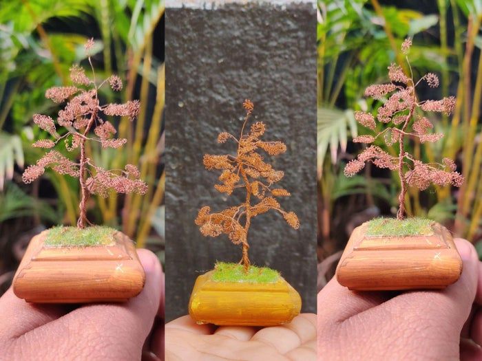 零成本铜丝变盆景树，手把手教你打造迷你艺术-第1张图片-趣作屋