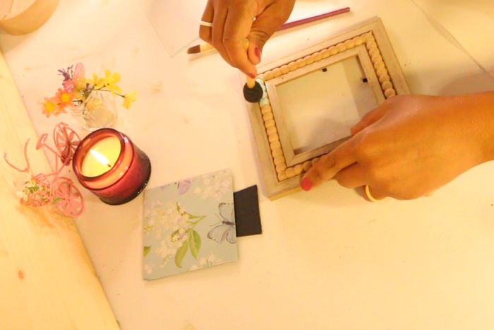 一元店材料DIY春日风格相框手工教程-第9张图片-趣作屋