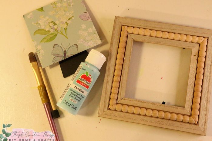一元店材料DIY春日风格相框手工教程-第8张图片-趣作屋
