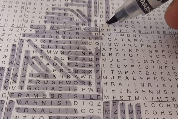 免费可打印的创意解谜游戏教程：用单词揭开隐藏图像-第8张图片-趣作屋