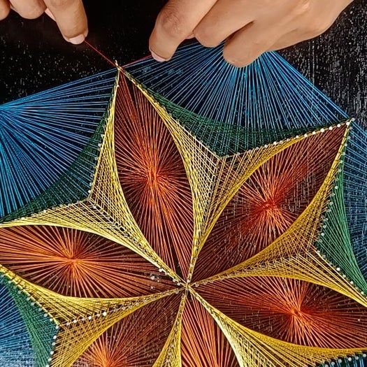 用线做图案的创意手工教程，零基础也能轻松上手-第33张图片-趣作屋