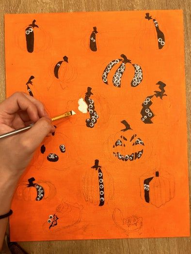 节日南瓜装饰手工教程，简单又有趣的DIY玩法-第9张图片-趣作屋