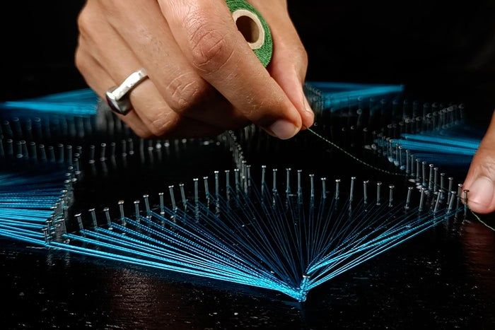 用线做图案的创意手工教程，零基础也能轻松上手-第22张图片-趣作屋