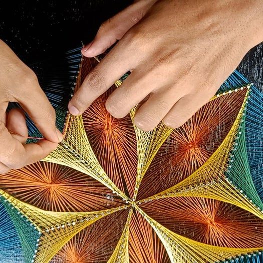 用线做图案的创意手工教程，零基础也能轻松上手-第34张图片-趣作屋