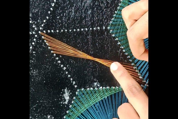 用线做图案的创意手工教程，零基础也能轻松上手-第26张图片-趣作屋