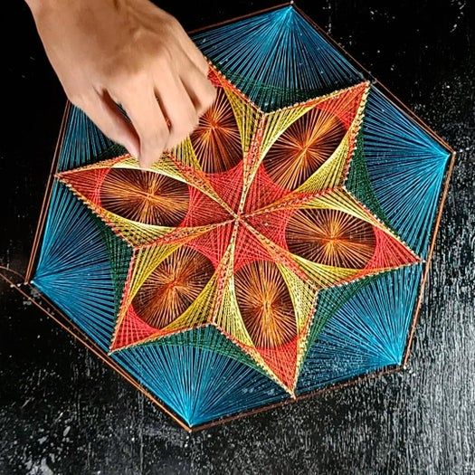 用线做图案的创意手工教程，零基础也能轻松上手-第41张图片-趣作屋