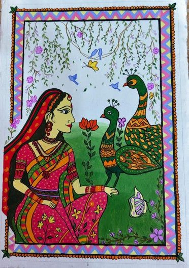 手工制作印度传统融合艺术画教程-第28张图片-趣作屋