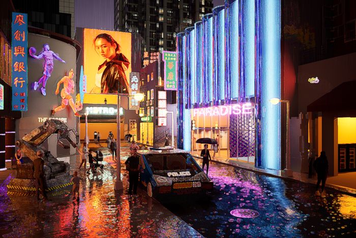 赛博朋克主题乐园设计全解析：从灵感草图到渲染后期的完整创作流程-第1张图片-趣作屋