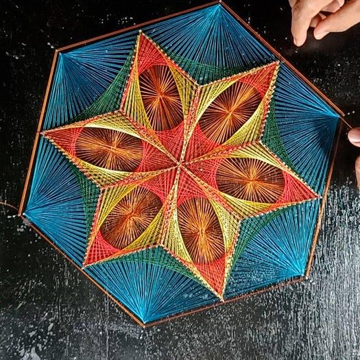 用线做图案的创意手工教程，零基础也能轻松上手-第42张图片-趣作屋