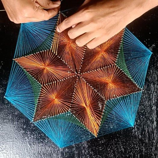 用线做图案的创意手工教程，零基础也能轻松上手-第31张图片-趣作屋