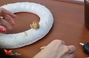 低成本开心果壳圣诞花环DIY教程-第14张图片-趣作屋