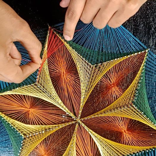 用线做图案的创意手工教程，零基础也能轻松上手-第35张图片-趣作屋