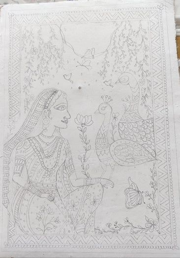 手工制作印度传统融合艺术画教程-第21张图片-趣作屋