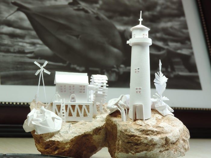 超简单手工建筑模型教程：用石头DIY迷你风车和灯塔-第2张图片-趣作屋