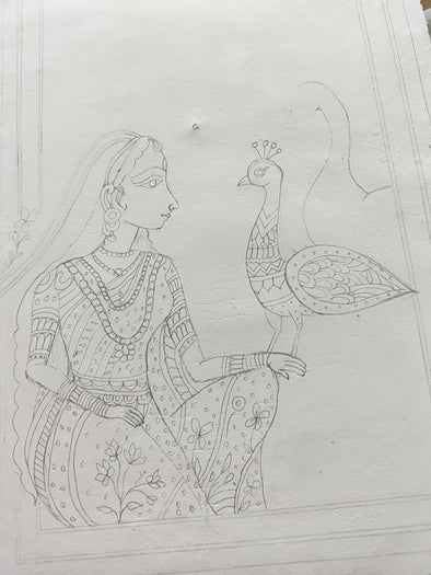 手工制作印度传统融合艺术画教程-第20张图片-趣作屋