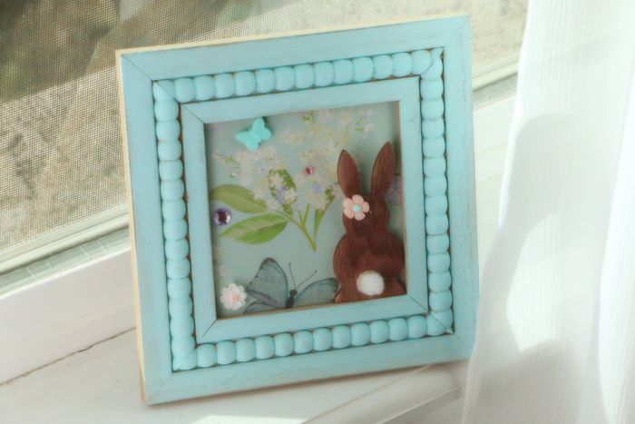 一元店材料DIY春日风格相框手工教程-第1张图片-趣作屋