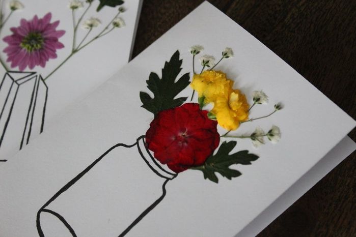 手工压花卡片制作教程，母亲节创意礼物推荐-第3张图片-趣作屋