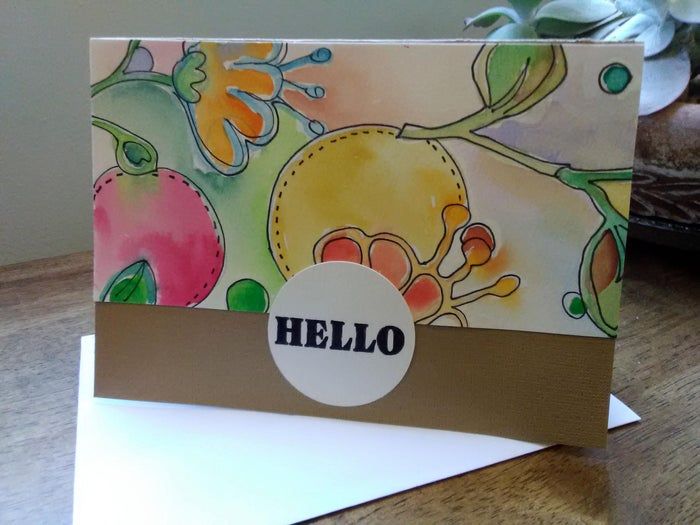 用水彩和刻字机制作夏日花朵卡片，DIY手绘教程-第3张图片-趣作屋