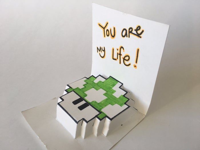 零基础也能做！像素立体贺卡DIY教程-第2张图片-趣作屋