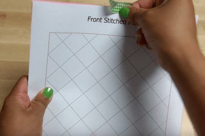 手工拼布风手提包卡片制作教程-第2张图片-趣作屋