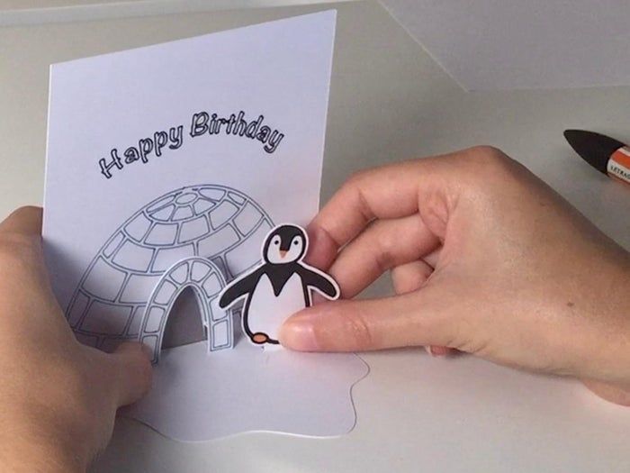 手工制作企鹅贺卡教程，零基础也能轻松上手-第14张图片-趣作屋