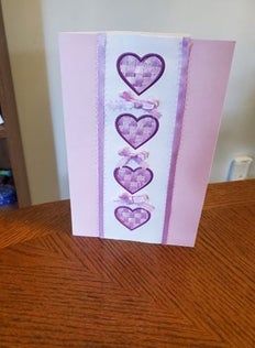 情人节手工贺卡制作教程：编织丝带爱心DIY-第2张图片-趣作屋