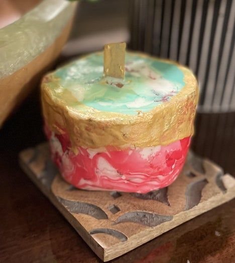 家庭DIY圣诞蜡烛教程：纯白大理石风蜡烛-第2张图片-趣作屋