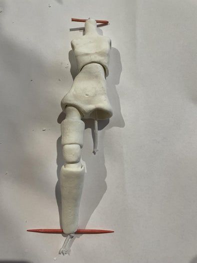 自制球形关节可动人偶教程：风干粘土与弹力绳的创意制作-第19张图片-趣作屋