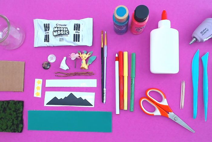 空气干燥粘土制作迷你精灵花园教程-第2张图片-趣作屋