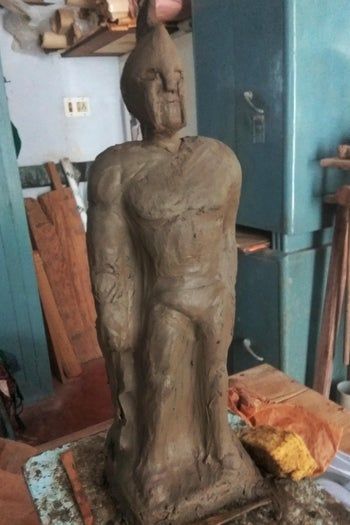 希腊战士陶土雕塑制作全流程指南-第25张图片-趣作屋