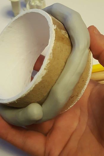 空纸筒手工腕带制作教程-聚合物粘土花朵装饰-第3张图片-趣作屋