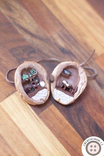 用核桃制作海蒂与祖父的微缩小屋教程——详细步骤与材料清单-第1张图片-趣作屋