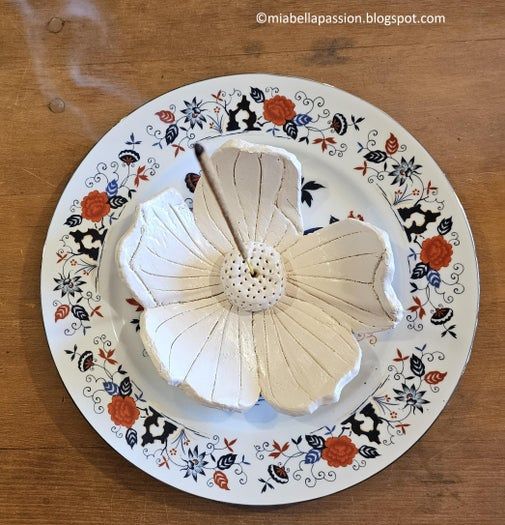 自制精美花朵香插教程——风干黏土手作指南-第18张图片-趣作屋