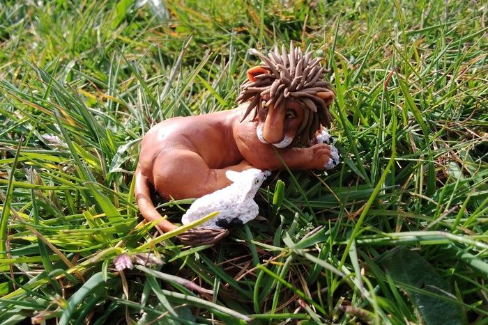 软陶手工制作狮子与羔羊雕塑教程-第1张图片-趣作屋 软陶手工制作狮子与羔羊雕塑教程-第1张图片-趣作屋