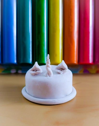 彩虹黏土蛋糕DIY教程-手工制作迷你创意摆件-第17张图片-趣作屋