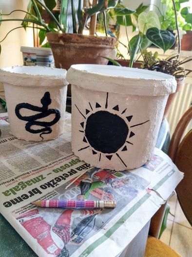 波西米亚风悬挂花盆改造教程-旧塑料花盆变身艺术品-第6张图片-趣作屋