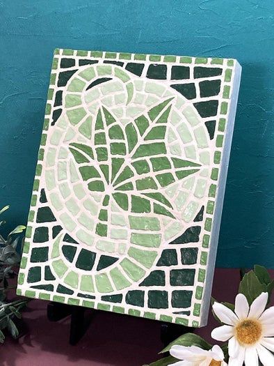 仿生绿叶马赛克制作教程：亚克力模板与空气粘土工艺-第24张图片-趣作屋