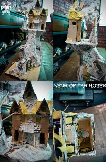 低成本自制纸粘土配方及DIY鬼屋教程-第7张图片-趣作屋