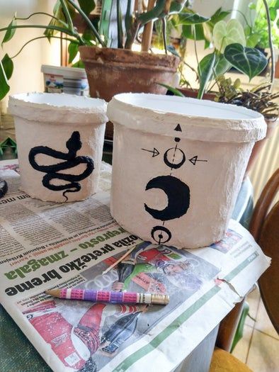 波西米亚风悬挂花盆改造教程-旧塑料花盆变身艺术品-第7张图片-趣作屋