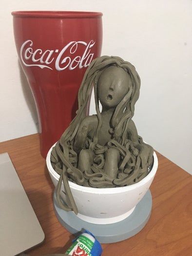 DIY面条女孩手作教程-创意黏土造型全步骤-第15张图片-趣作屋