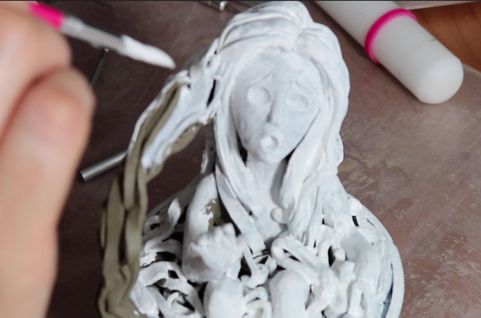 DIY面条女孩手作教程-创意黏土造型全步骤-第20张图片-趣作屋