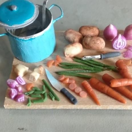 手作迷你炖菜板教程：聚合物粘土蔬菜制作全攻略-第21张图片-趣作屋