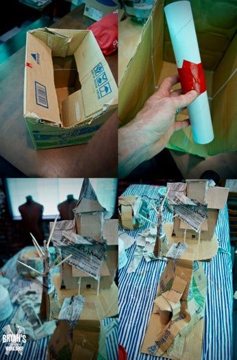 低成本自制纸粘土配方及DIY鬼屋教程-第6张图片-趣作屋