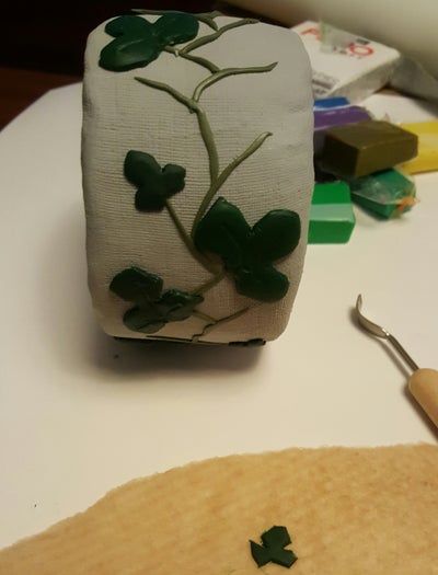 空纸筒手工腕带制作教程-聚合物粘土花朵装饰-第9张图片-趣作屋